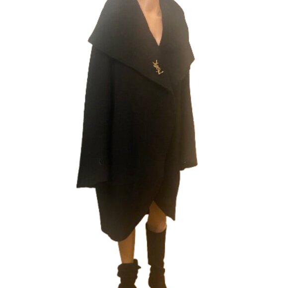 Norma Kamali Shawl Collar Vintage Coat Timeless & RARE! 80% Wool *Szd.(L)*FitOS - Picture 4 of 12